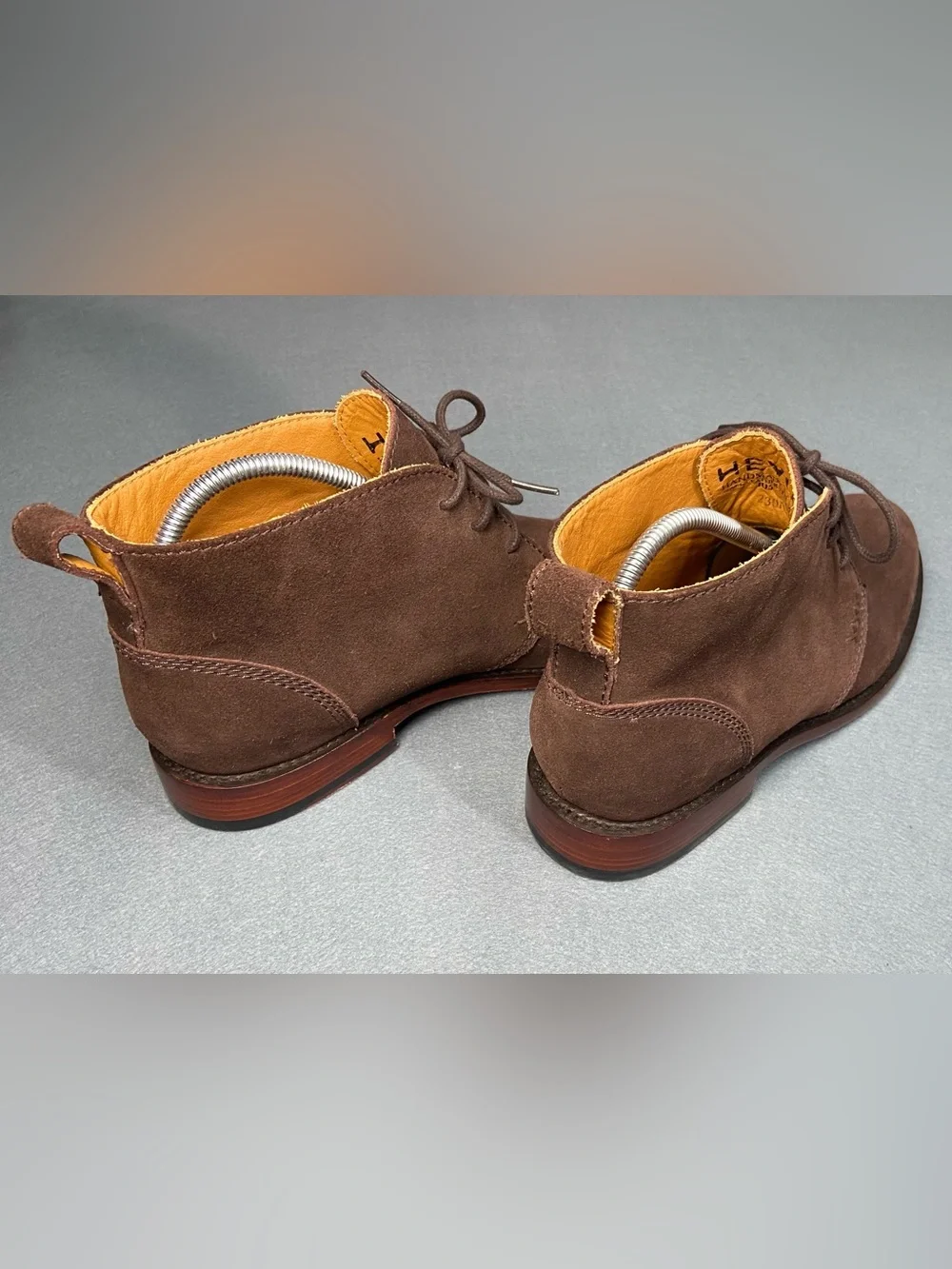 Men's Hand-Made Brown Suede Lace-Up Chukka Boots with Leather Lining